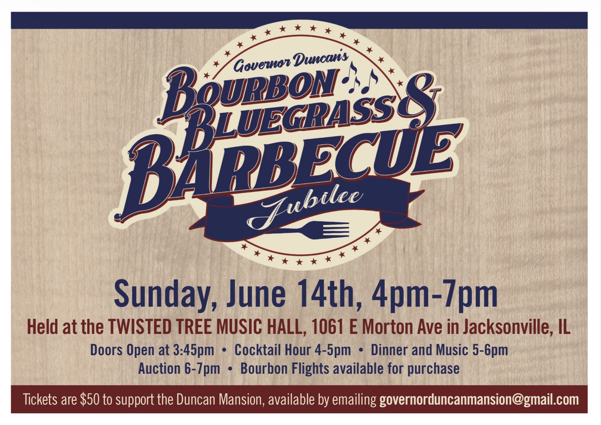 Governor Duncan’s Bourbon, Bluegrass, & Barbecue Jubilee